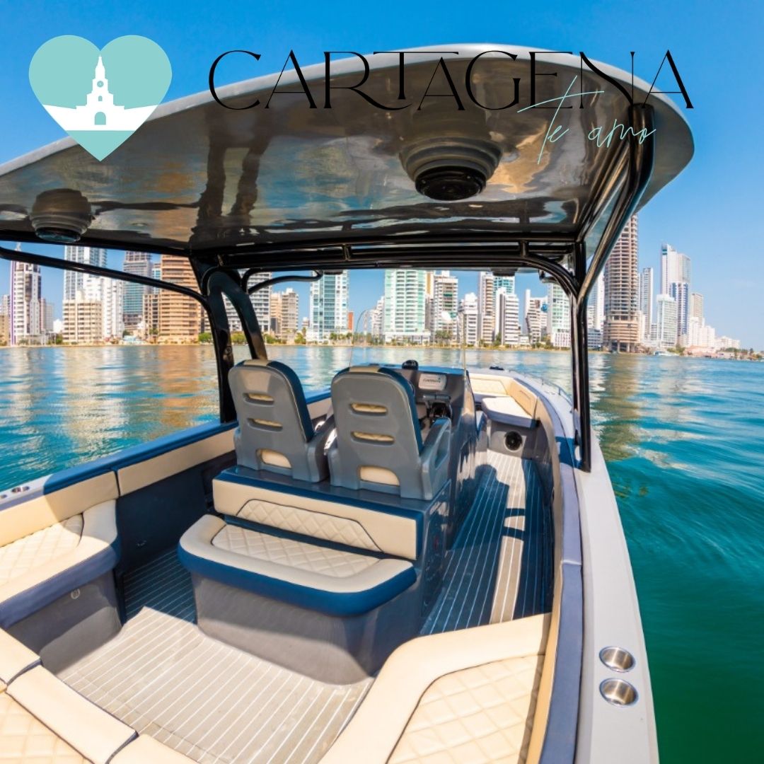 Explora las Islas del Caribe en Elegancia: Alquila Black Jack 34 Ft Fast Boat Cartagena / Sail in Style: Rent the Black Jack Fast Boat 34 Ft in the Caribbean
